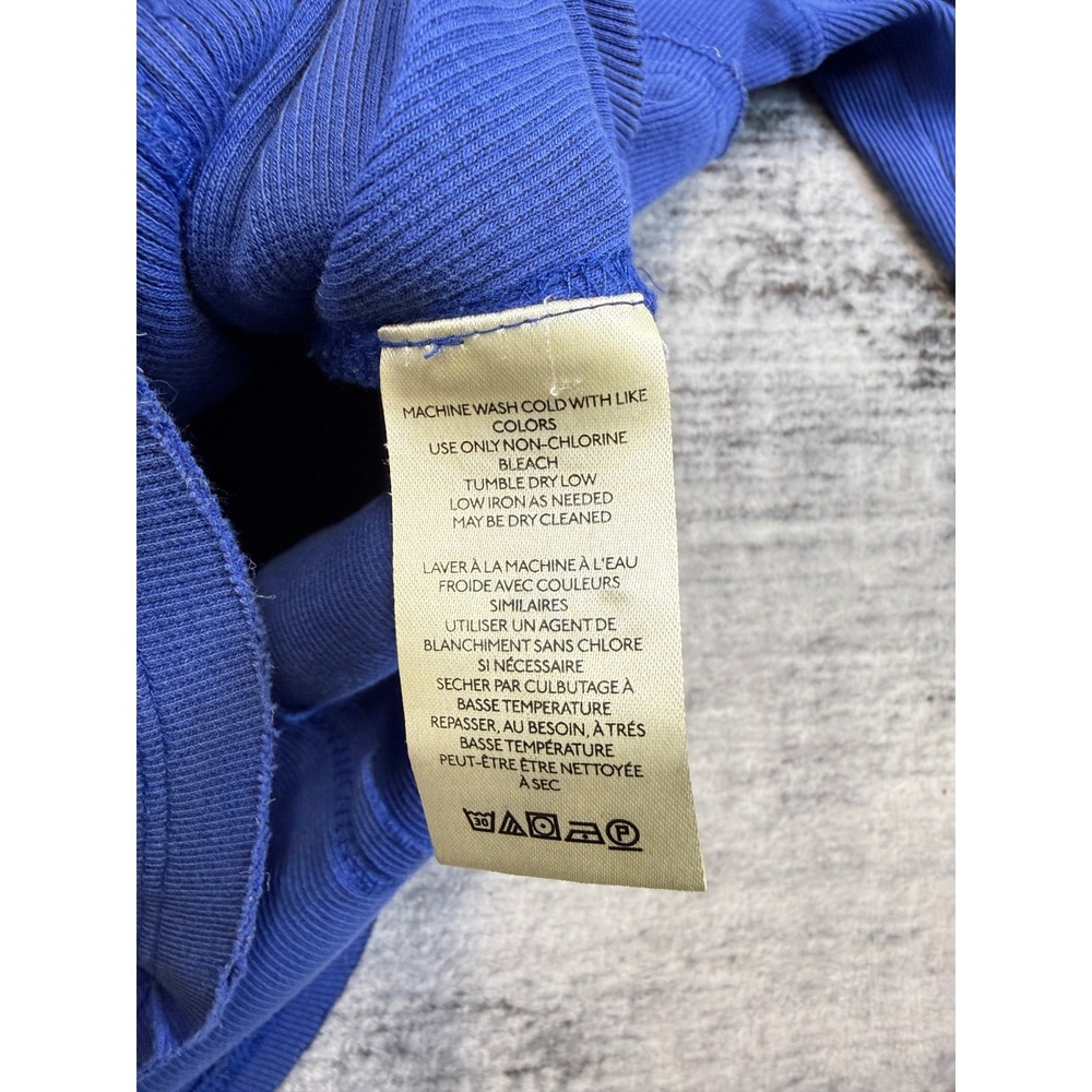 DIY We The Free Free People Blue Henley Thermal Waffle Knit Long Sleeve Top L - Picture 8 of 9